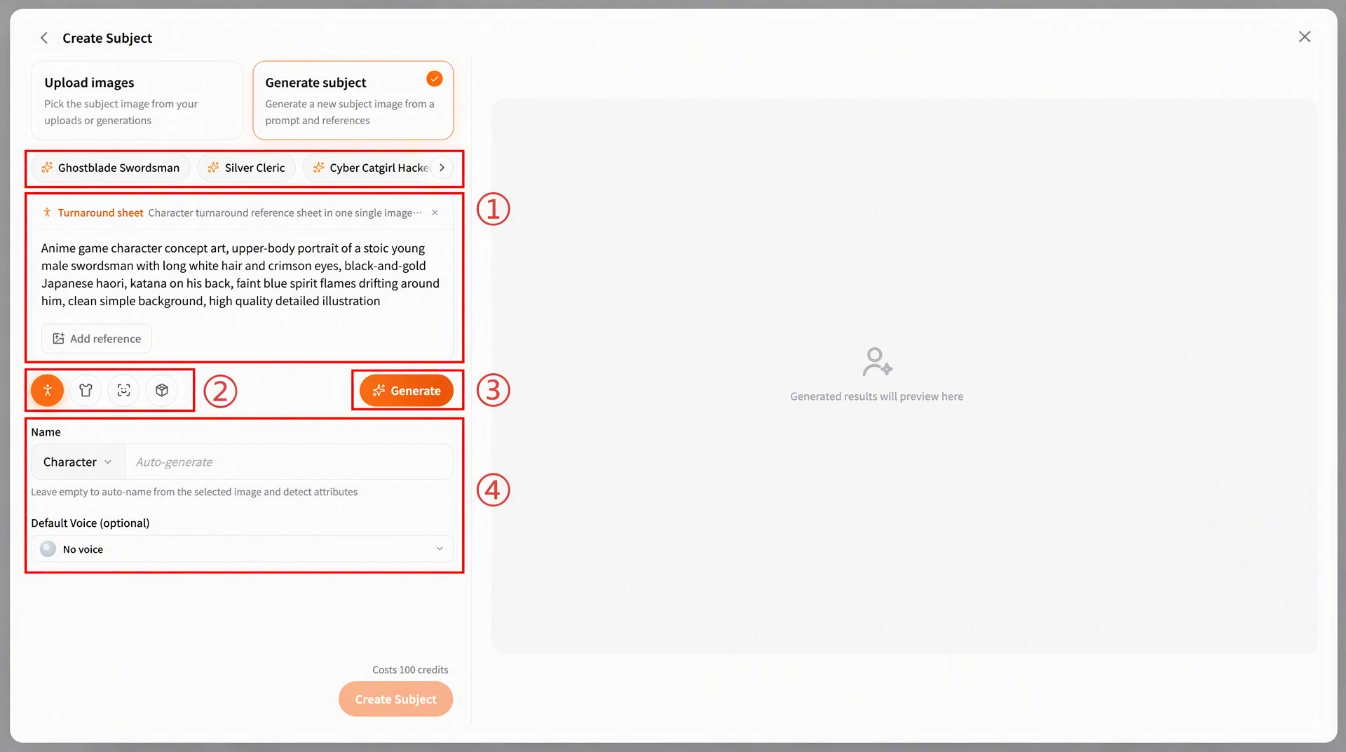 Screenshot of FlowWall AI tutorial: enter description and generate body
