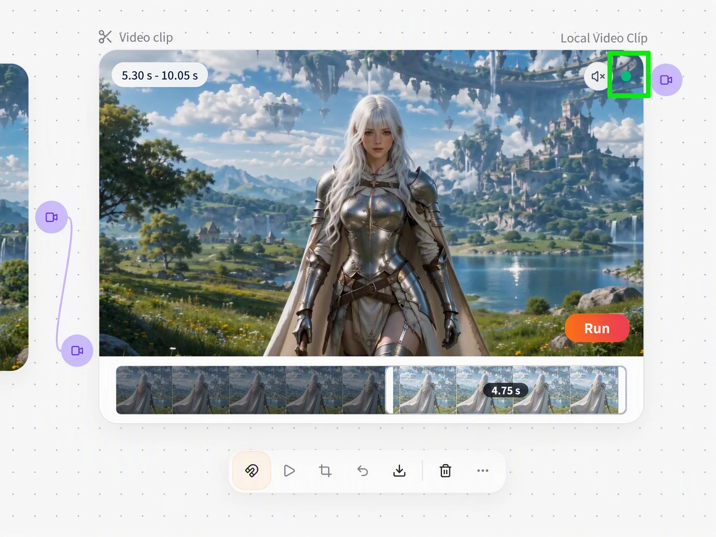 FlowWall AI tutorial screenshot: View Video clip completion status